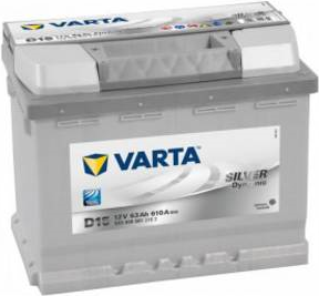 Varta Autobatterie Silver Dynamic D15 12 V 63 Ah ETN 563 400 061 T1 Zellanlegung 0 (563400061 3162) von Varta
