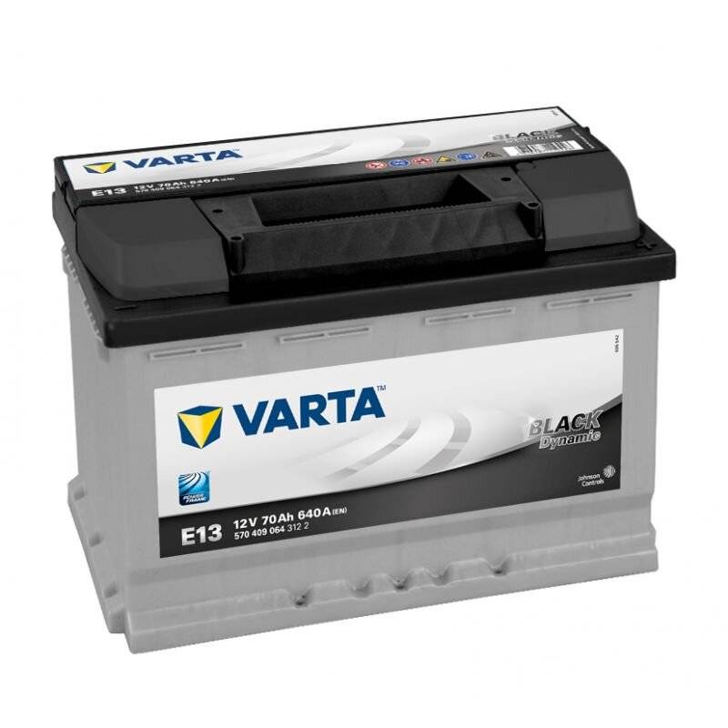 Varta BLACK Dynamic 570 409 064 3122 E13 12Volt 70Ah 640A/EN Starterbatterie von Varta