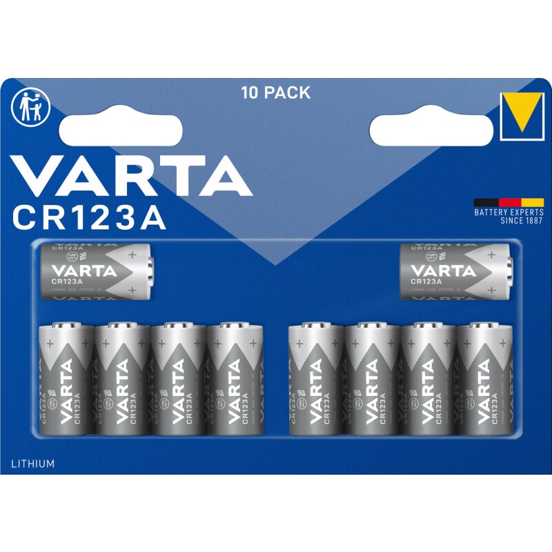 Varta Batterie Lithium CR123A 3V Photo Blister 10 Stück von Varta