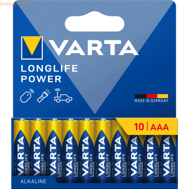 Varta Batterie Longlife POWER 4903121761 AAA 10 Stück Varta Batterie Longlife POWER 4903121761 AAA 10 Stück von Varta