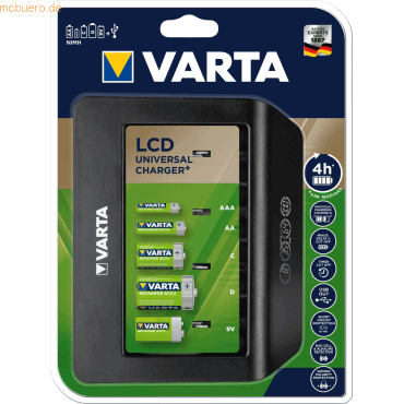 Varta Batterieladegrät LCD Universal Charger+ von Varta