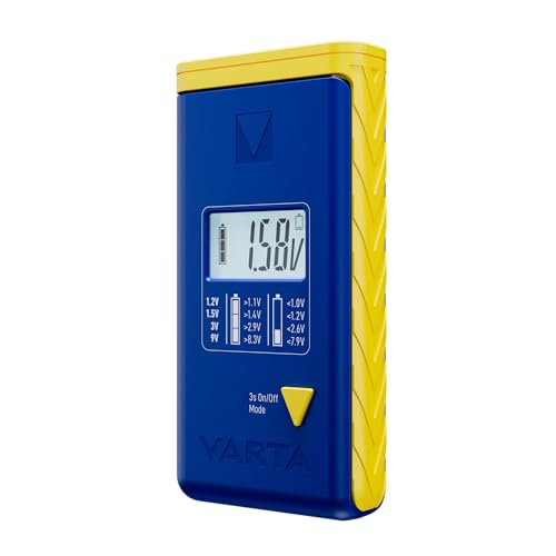 VARTA Batterietester LCD Digital für Batterien, Akkus und Knopfzellen, Testgerät für alle wichtigen Batteriegrößen (AA, AAA, C, D, 9V) inkl. 2X V13GA (LR44) VARTA Batterietester LCD Digital für Batterien, Akkus und Knopfzellen, Testgerät für alle wichtigen Batteriegrößen (AA, AAA, C, D, 9V) inkl. 2X V13GA (LR44) von VARTA