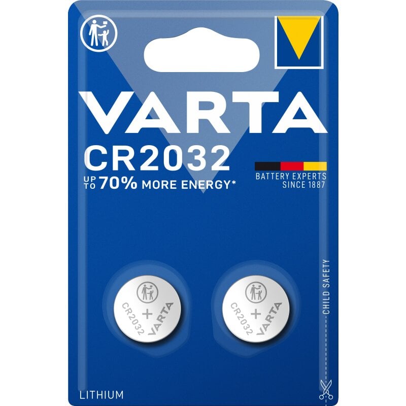 Varta CR2032 3V Lithium Knopfzelle - 2er Blister von Varta