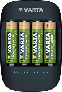Varta Eco - 1,5 Std. Batterieladegerät - (für 4xAA/AAA) 4 x AA-Typ - NiMH - 2100 mAh - mit 4 x AA NiMH rechargeable batteries (57680101451) von Varta