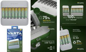 Varta Eco Charger Multi Recycled+ 8 x 2100 mAh AA 57682 101 121 (57682101121) von Varta