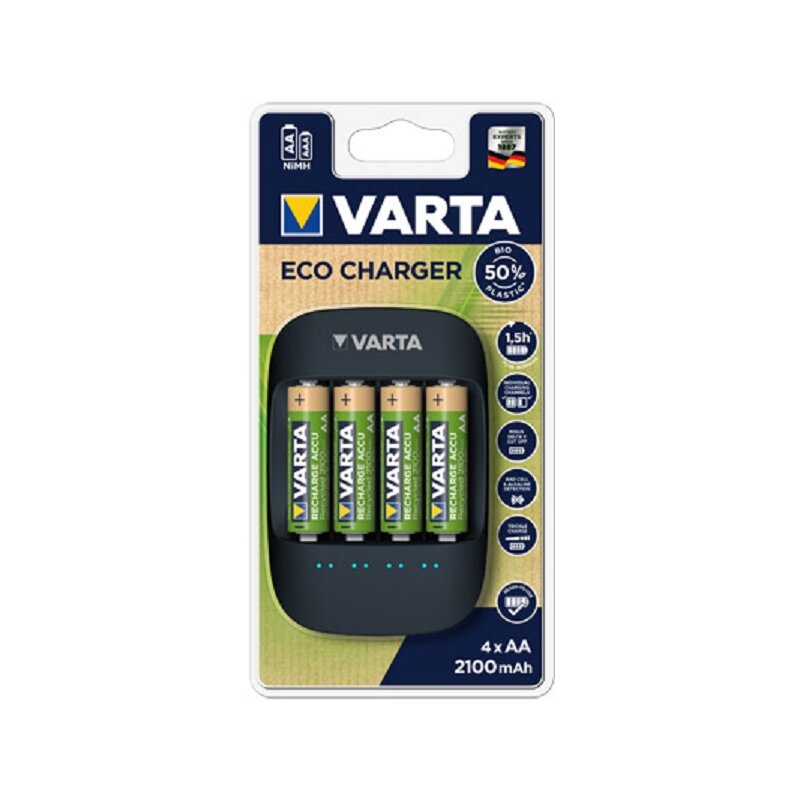 Varta Eco Charger inkl. 4x 56816 RAR (2100mAh) von Varta