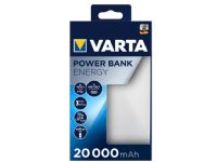 Varta Energy - Powerbank - 20000 mAh - 74 Wh - 15 Watt - 3 Ausgangsanschlüsse (2 x USB, USB-C) von Varta