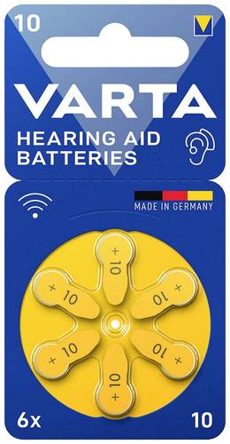 Varta Hearing Aid Batteries 10 Bli 6 Knopfzelle 1.4V 6St. von Varta