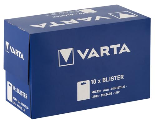 Varta High Energy LR03 Micro AAA Batterie (1,5V, 2400mAh, 4-er Blister), (4 Stück ) 1er Pack von VARTA