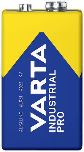 Varta INDUSTRIAL PRO 9V Stk 9V Block-Batterie Alkali-Mangan 640 mAh 9V von Varta