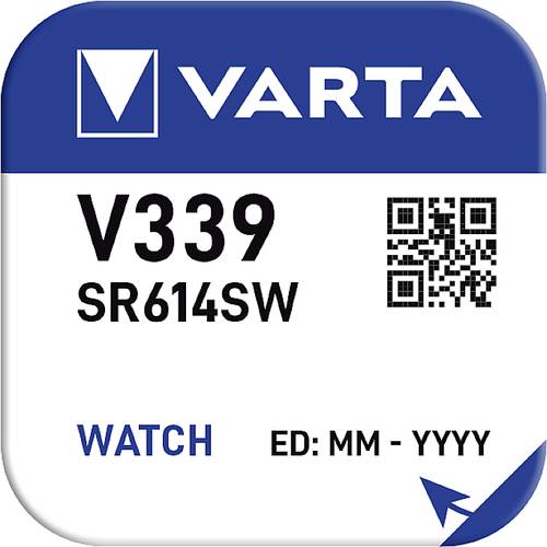 Varta Knopfzelle 339 1.55V 12 mAh Silberoxid SILVER Coin V339/SR614 NaBli 1 von Varta