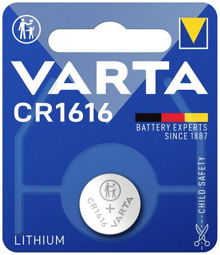 Varta Knopfzelle CR 1616 3V 1 St. 55 mAh Lithium LITHIUM Coin CR1616 Bli 1 Varta Knopfzelle CR 1616 3V 1 St. 55 mAh Lithium LITHIUM Coin CR1616 Bli 1 von Varta