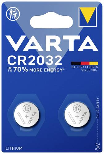 Varta Knopfzelle CR 2032 3V 2 St. 220 mAh Lithium LITHIUM Coin CR2032 Bli 2 von Varta