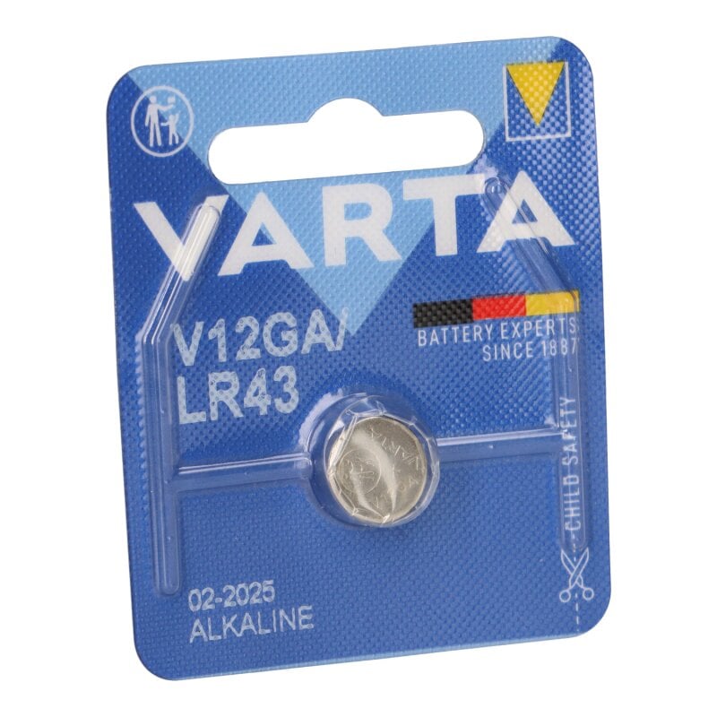 Varta Knopfzelle Electronics V 12 GA / LR 43 Alkaline 1,5 V 1er Blister von Varta