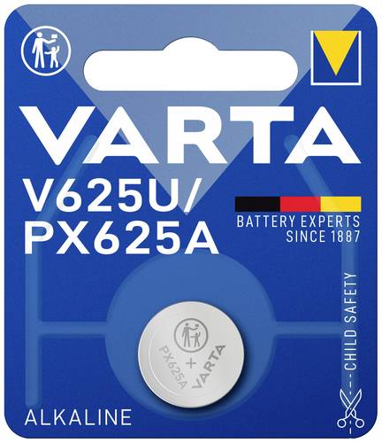 Varta Knopfzelle LR 9 1.5V 120 mAh Alkali-Mangan ALKALINE Spec.V625U/PX625A Bl1 von Varta
