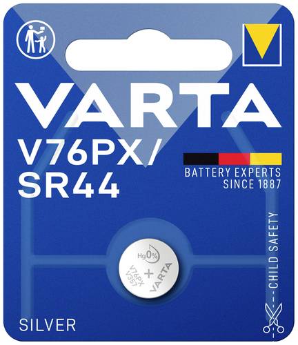 Varta Knopfzelle V 76 PX 1.55V 1 St. 145 mAh Silberoxid SILVER Coin V76PX/SR44 Bli 1 von Varta