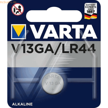 Varta Knopfzellle V13GA 1,5V 125mAh von Varta