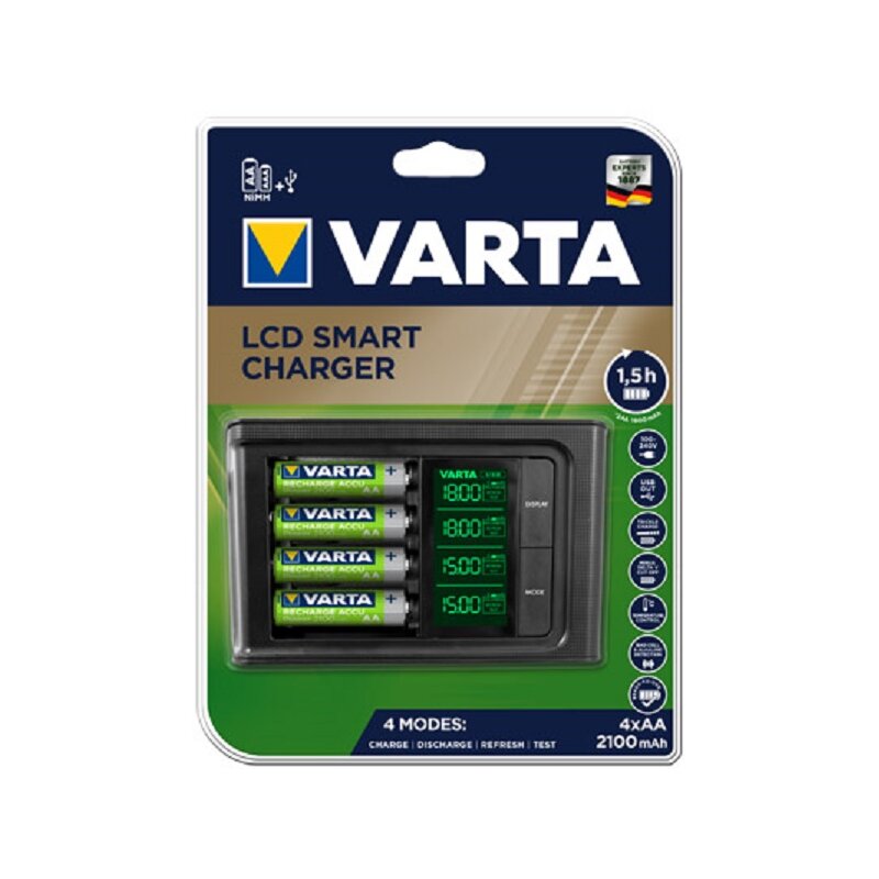 Varta LCD Smart Charger inkl. 4x 56706 (2100mAh) von Varta