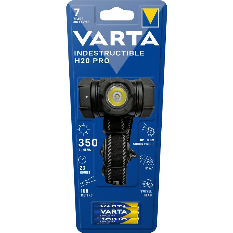 Varta LED Taschenlampe Indestructible, H20 Pro von Varta