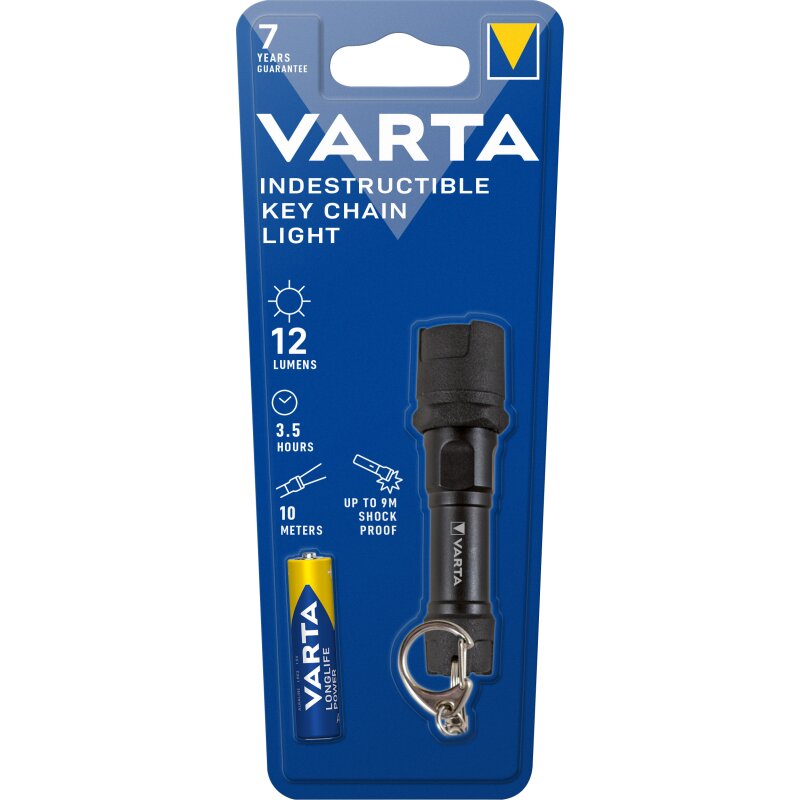Varta LED Taschenlampe Indestructible, Key Chain Light von Varta