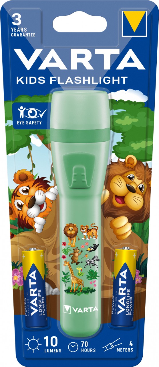 Varta LED Taschenlampe Kids Flashlight 10lm, inkl. 2x Batterie Alkaline AA, Retail Blister Varta LED Taschenlampe Kids Flashlight 10lm, inkl. 2x Batterie Alkaline AA, Retail Blister von Varta