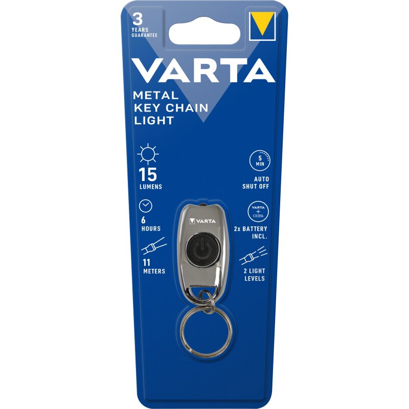 Varta LED Taschenlampe Metal Key Chain Light, von Varta