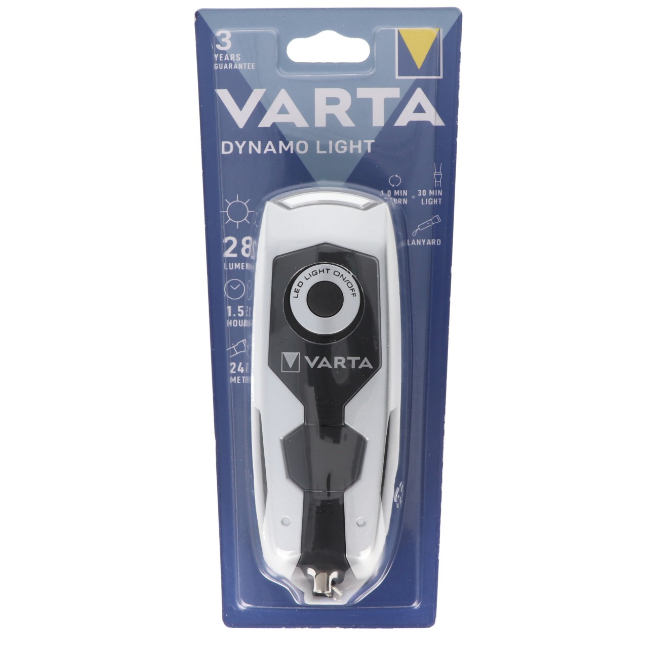 Varta LED Taschenlampe Power Line, Dynamo Light 28 Lumen, dynamobetrieben inklusive Li-Ionen Akku Varta LED Taschenlampe Power Line, Dynamo Light 28 Lumen, dynamobetrieben inklusive Li-Ionen Akku von Varta