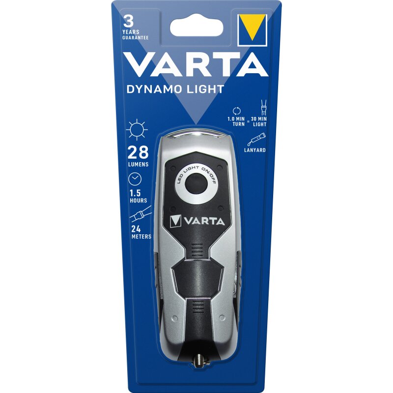Varta LED Taschenlampe Power Line, Dynamo Light von Varta