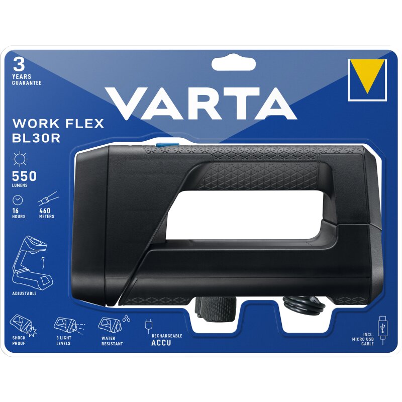 Varta LED Taschenlampe Work Flex Line, BL30R von Varta