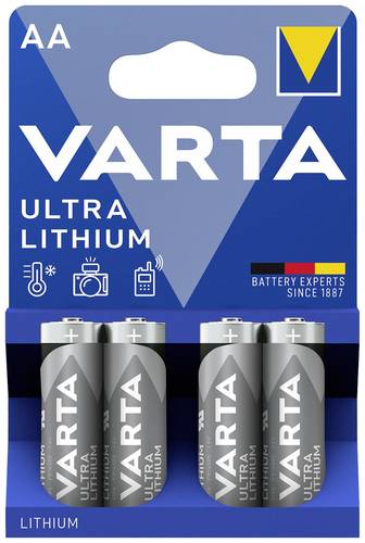 Varta LITHIUM AA Bli 4 Mignon (AA)-Batterie Lithium 2900 mAh 1.5V 4St. von Varta