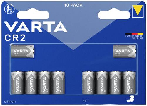 Varta LITHIUM Cylindr. CR2 Blli10 10 St. Fotobatterie CR 2 Lithium 880 mAh 3V von Varta