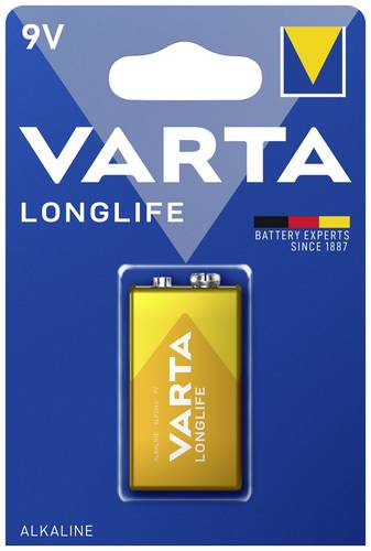 Varta LONGLIFE 9V Bli 1 9V Block-Batterie Alkali-Mangan 565 mAh 9V 1St. von Varta