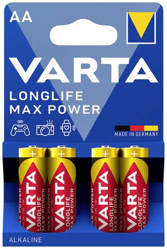 Varta LONGLIFE Max Power AA Bli 4 Mignon (AA)-Batterie Alkali-Mangan 2900 mAh 1.5V 4St. von Varta