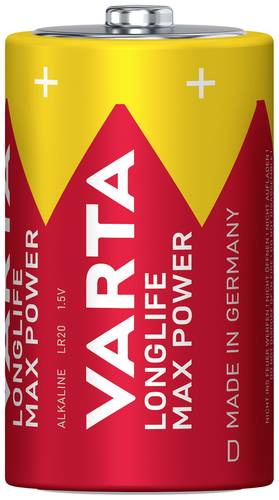 Varta LONGLIFE Max Power D Bli 2 Mono (D)-Batterie Alkali-Mangan 16500 mAh 1.5V 2St. von Varta