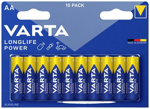 Varta LONGLIFE Power AA Bli 10 Mignon (AA)-Batterie Alkali-Mangan 1.5V 10St. von Varta