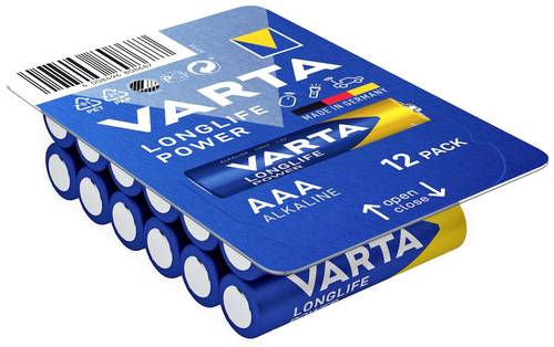 Varta LONGLIFE Power AAA Big Box 12 Micro (AAA)-Batterie Alkali-Mangan 1.5V 12St. von Varta