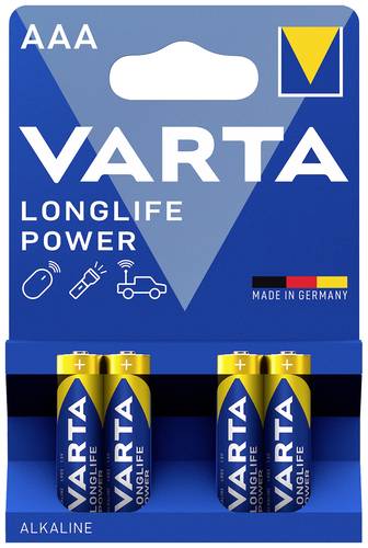 Varta LONGLIFE Power AAA Bli 4 Micro (AAA)-Batterie Alkali-Mangan 1.5V 4St. von Varta
