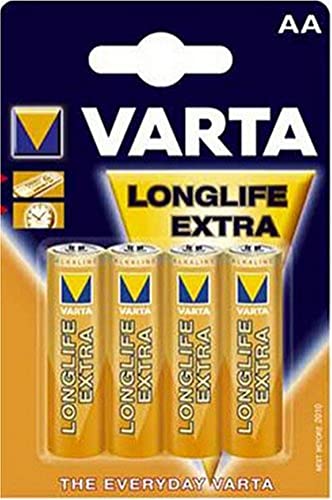 Varta Longlife Extra Alkaline Batterie AA Mignon 4er Pack von Varta