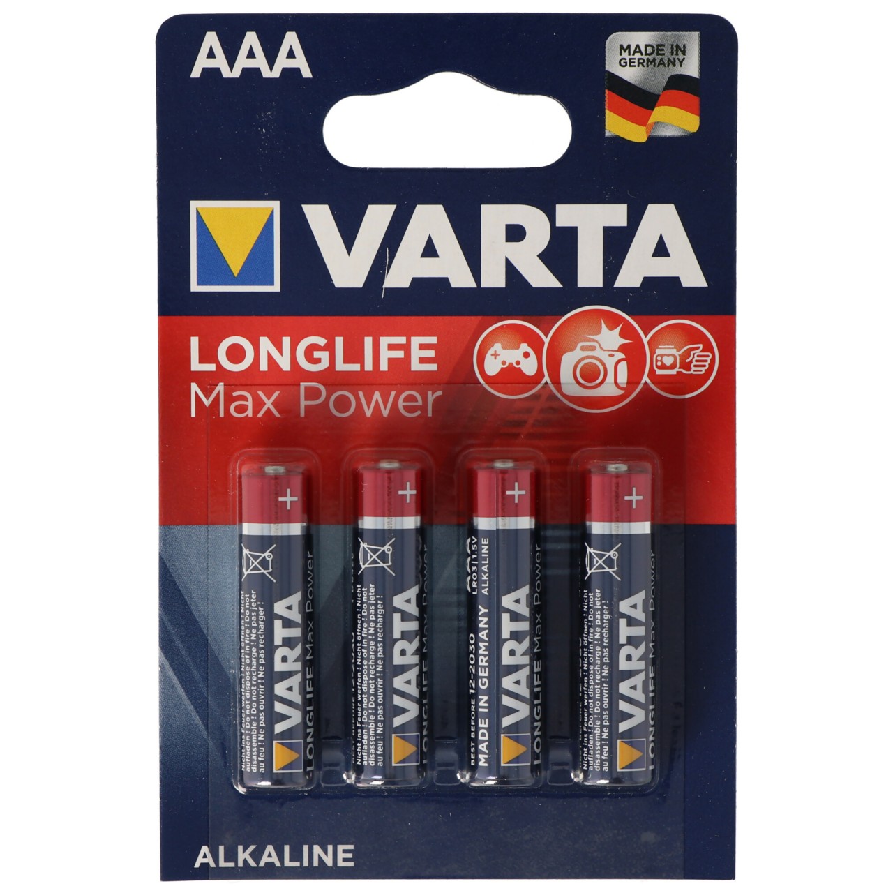 Varta Longlife Max Power (ehem. Max-Tech) 4703 Micro AAA 4-er Blister von Varta