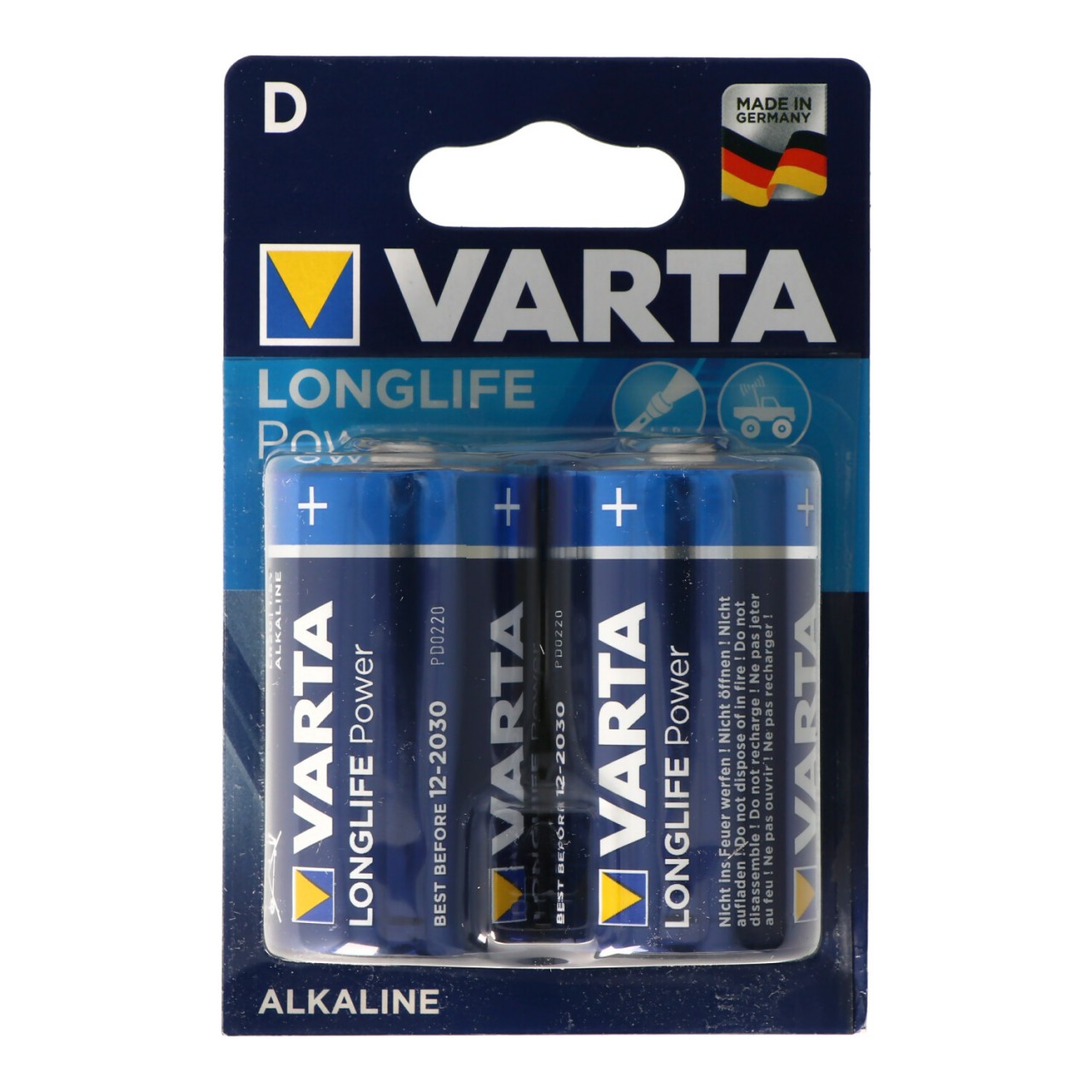 Varta Longlife Power (ehem. High Energy) Mono D Batterie 4920 im 2-er Blister von Varta