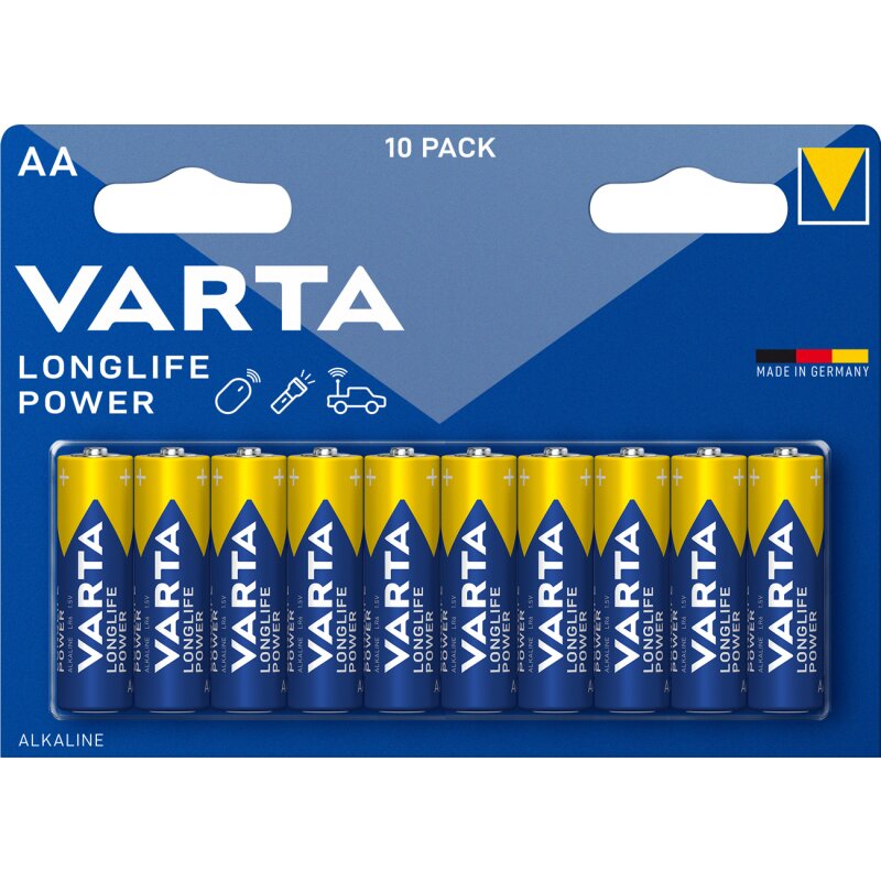 Varta Longlife Power AA Mignon Batterie 4906 10er Blister von Varta