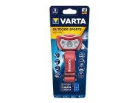 Varta Outdoor Sports H20 Pro, Stirnband-Taschenlampe, Grau, Rot, Acrylnitril-Butadien-Styrol (ABS), Polycarbonat (PC), Tasten, IPX4, LED von Varta