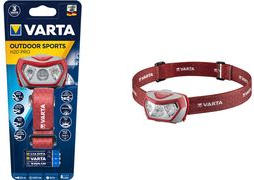 Varta Outdoor Sports H20 Pro - Stirnband-Taschenlampe - Grau - Rot - Acrylnitril-Butadien-Styrol (ABS) - Polycarbonat (PC) - Tasten - IPX4 - LED (17650 101 421) von Varta