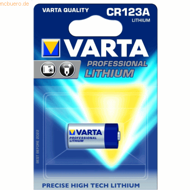 Varta Photobatterie Professional Lithium CR123A 3V 1600mAh von Varta