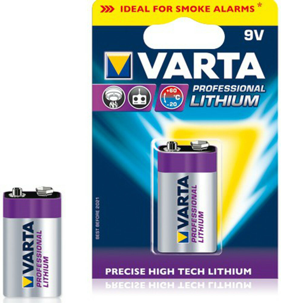 Varta Professional Lithium 9V Einwegbatterie Varta Professional Lithium 9V Einwegbatterie von Varta