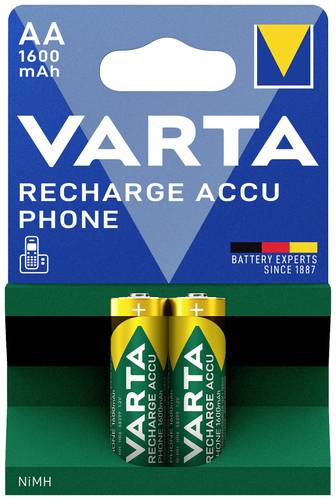 Varta RECH.AC.Phone AA1600mAh BLI2 Mignon (AA)-Akku NiMH 1600 mAh 1.2V 2St. von Varta