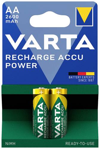 Varta RECH.AC.Power AA2600mAh BLI2 Mignon (AA)-Akku NiMH 2600 mAh 1.2V 2St. von Varta