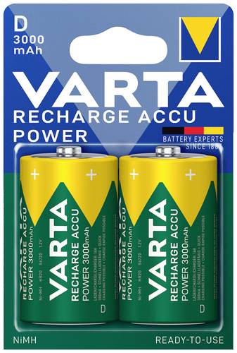 Varta RECH.AC.Power D3000mAh BLI2 Mono (D)-Akku NiMH 3000 mAh 1.2V 2St. von Varta