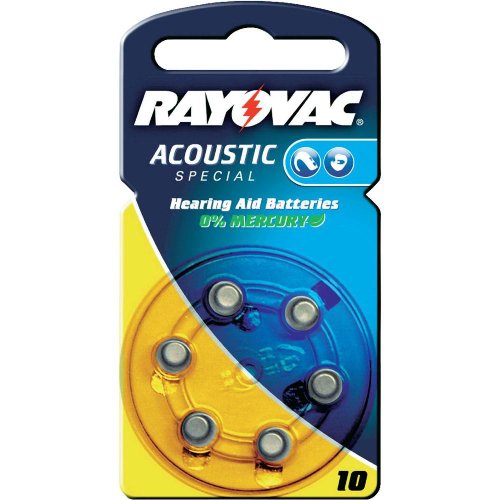 Varta Rayovac Acoustic Special 10 Hörgeräte-Zellen (1,4V, 105mAh, 10x 6-er Blister) von VARTA