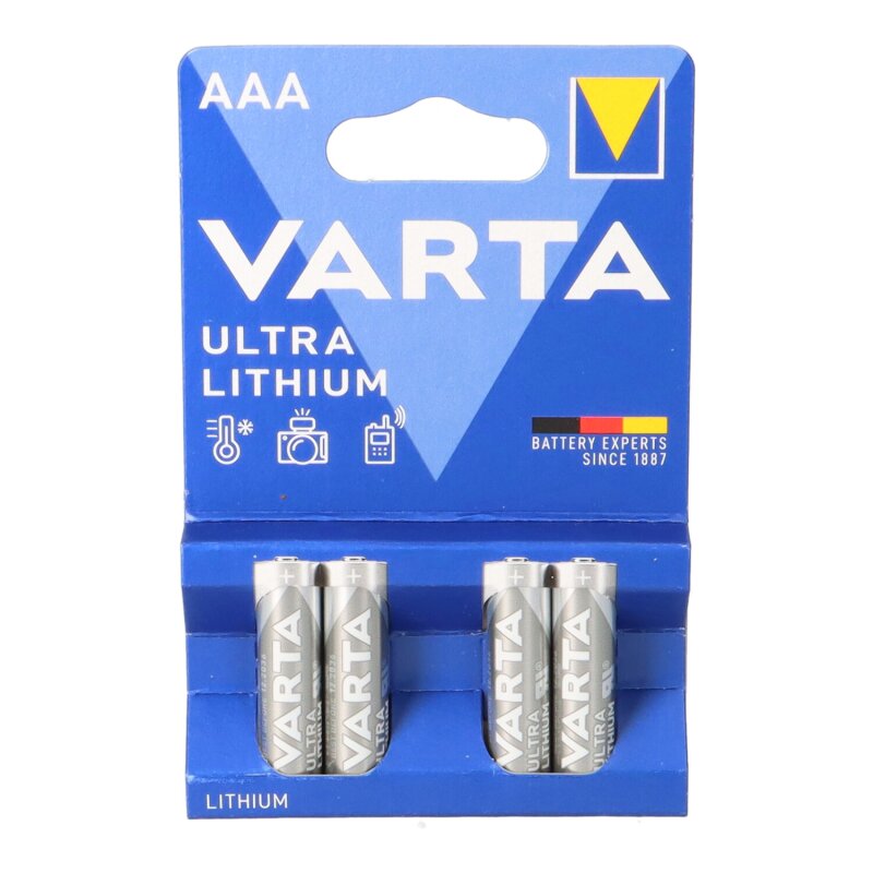 Varta Ultra Lithium Micro Batterie 4er Blister AAA 6103 von Varta